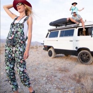 Kavu San Bias greenhouse Quick Dry Succulent print overall jumpsuit, size S